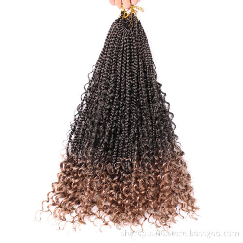 River locs Ombre color 22inch 18strands New popular synthetic braid Hair crochet twist hair extension crotchet braids